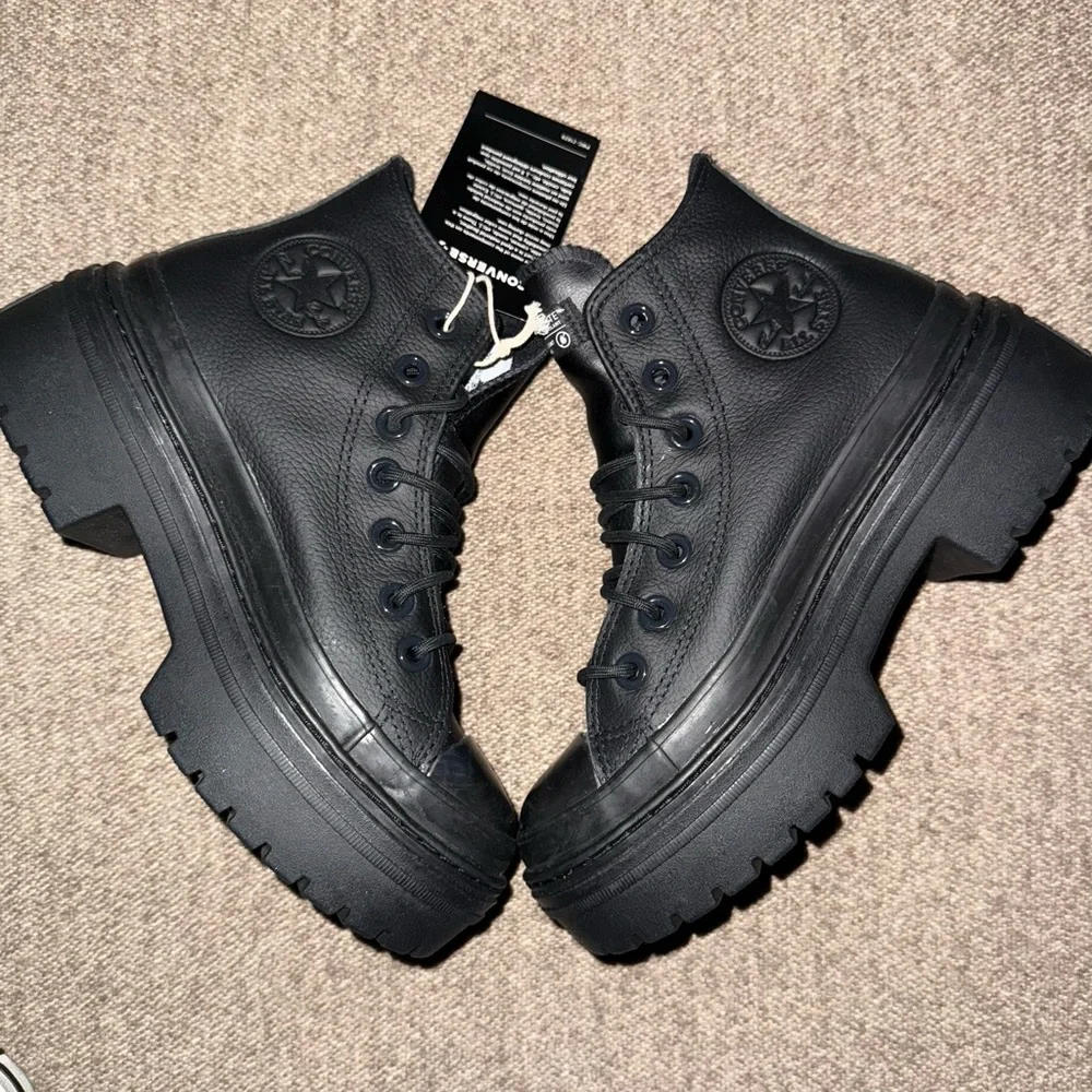 Converse Chuck Taylor All Star Lugged Heel Platform Waterproof Black size 5 NEW - Picture 3 of 5